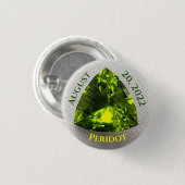 Peridot Trillion Ronde Button 3,2 Cm (Voorkant /achterkant)