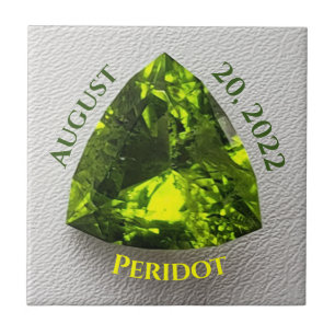 Peridot Trillion Sleutelhanger Golf Pet Clip Ring  Tegeltje