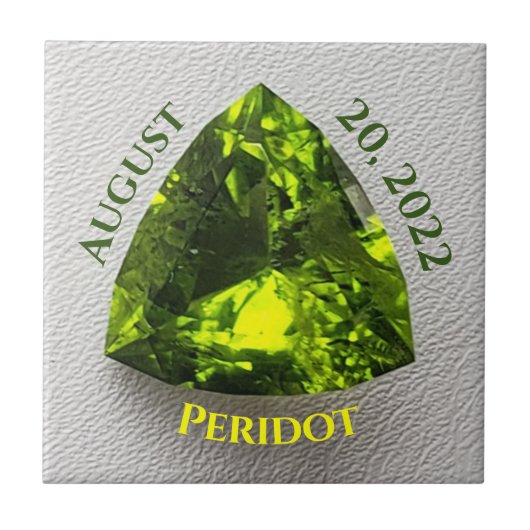 Peridot Trillion Tegeltje (Voorkant)