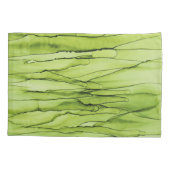 Peridotgroene Abstracte Kunst Kussensloop (Achterkant-Links)
