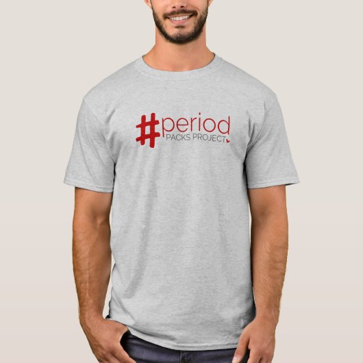 Period Packs Project T-shirt - Grijs (Voorkant)