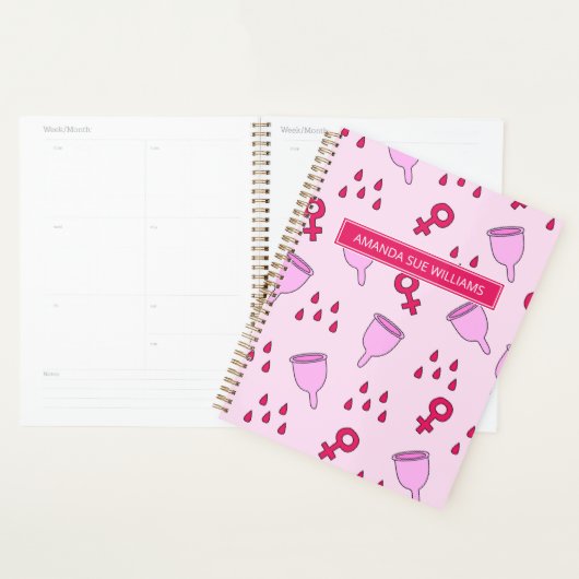 Période / Cycle menstruel - Votre nom /Monogramme  (Devant avec enveloppe)