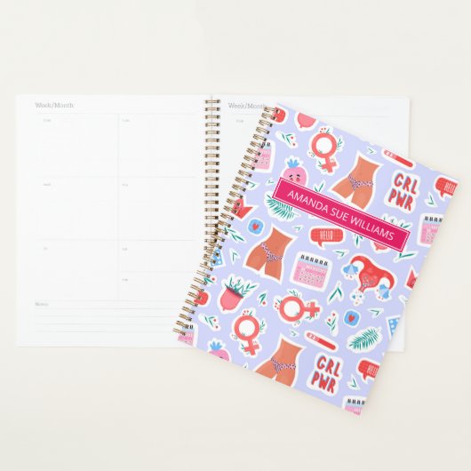 Période / Cycle menstruel - Votre Nom /Monogramme (Devant avec enveloppe)