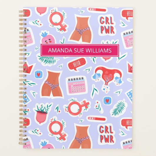 Période / Cycle menstruel - Votre Nom /Monogramme (Devant)