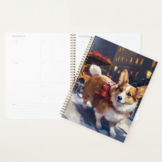 Période de fêtes de Noël Corgi (Devant avec enveloppe)