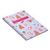 Periode/Menstruatiecyclus - Jouw naam/Monogram Notitieboek (Rechterzijde)