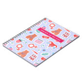 Periode/Menstruatiecyclus - Jouw naam/Monogram Notitieboek (Linkerzijde)