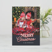 Période merveilleuse du carte photo de Noël (Debout devant)