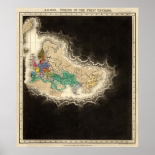 Periode van de eerste kruistocht 1100 AD Poster