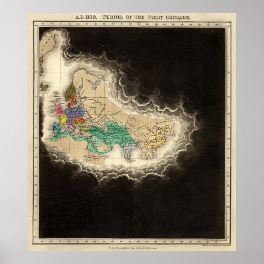 Periode van de eerste kruistocht 1100 AD Poster (Voorkant)