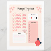 Periode voor het trackerpapier voor vrouw (Achterkant)