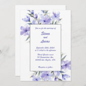 Périodes violettes : Faire-part de mariage (Devant / Derrière)