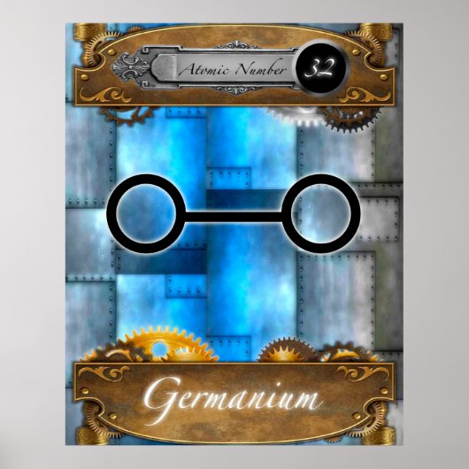 Periodic Element Germanium Atomic #32 Poster (Voorkant)