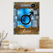 Periodic Element Iron Atomic Number #26 Poster (Keuken)