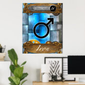Periodic Element Iron Atomic Number #26 Poster (Thuiskantoor)