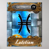 Periodic Element Lutetium Atomic Number #71 Poster (Voorkant)