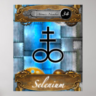 Periodic Element Selenium Atomic Number #34 Poster