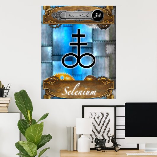 Periodic Element Selenium Atomic Number #34 Poster (Bureau à domicile)