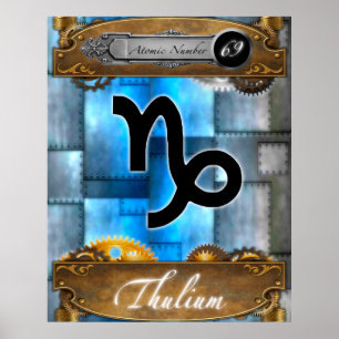 Periodic Element Thulium Atomic Number #69 Poster
