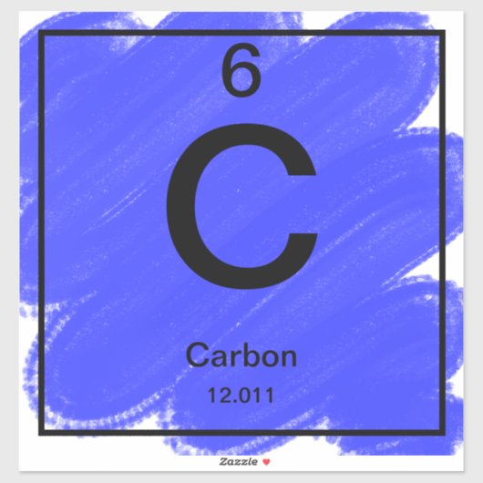 Periodic Table Custom-Cut Vinyl Sticker - Carbon (Vel)