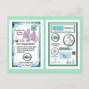 Periodic Table Dragon - Natrium Briefkaart