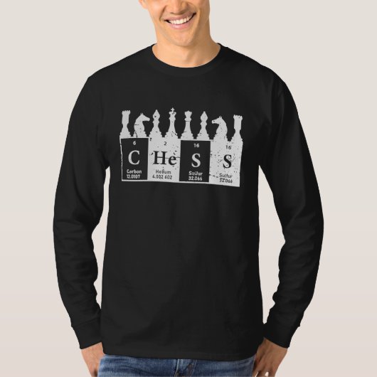 Periodic Table Elements Chess T-shirt (Voorkant)