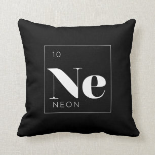 Periodic Table Elements Pillow // Neon Kussen