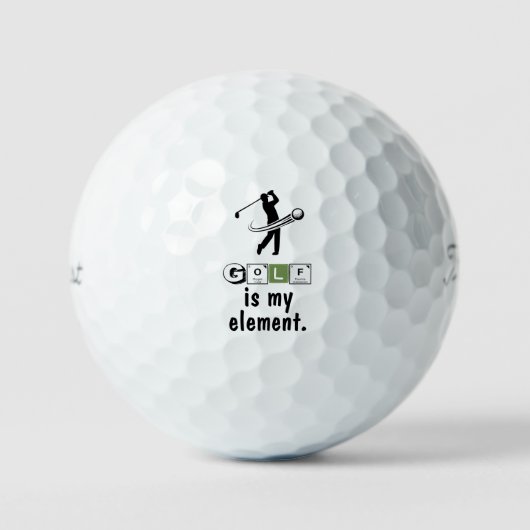 Periodic Table 'Golf Is My Element' Science Humor  Golfballen (Voorkant)