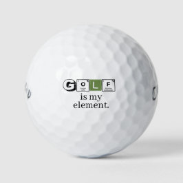 Periodic Table 'Golf Is My Element' Science Humor  Golfballen
