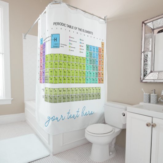 Periodic Table Of The Elements engl. language Douchegordijn (In situ)