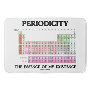 Periodiciteit de essentie van mijn bestaan chemie badmat