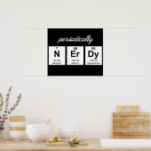 Periodiek Nerdy Element Symbolen Poster (Keuken)