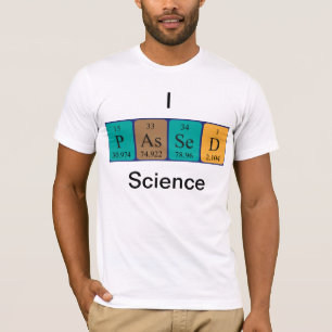 Periodiek shirt met wetenschappelijke gegevens