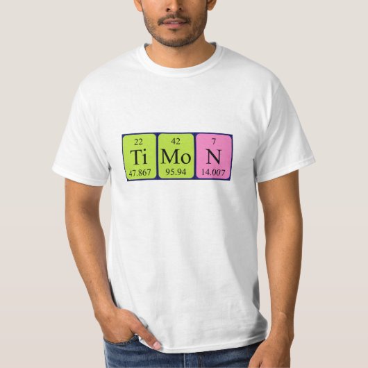 Periodiek shirt tabelnaam Timon (Voorkant)
