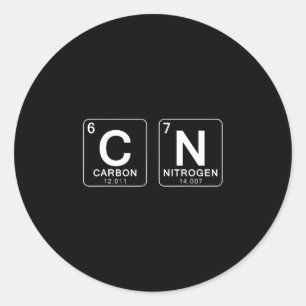 Periodiek Systeem 67 Meme Grappige Wetenschapslera Ronde Sticker