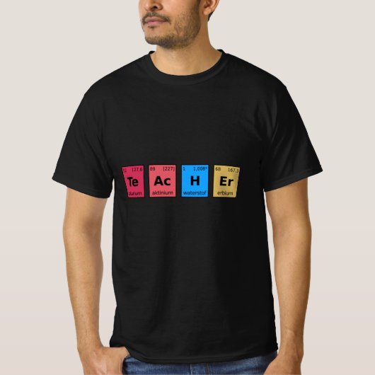 Periodiek Systeem Leraar T-shirt (Voorkant)