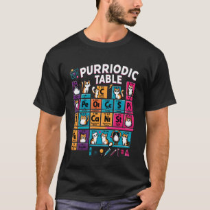 Periodiek Systeem Schattige Wetenschap Kat Chemie T-shirt
