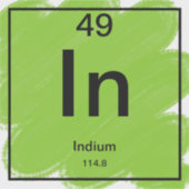 Periodiek systeem Sticker - Indium (Voorkant)