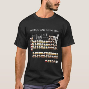 Periodiek Systeem Van Bier Grappige Alcohol Chemie T-shirt