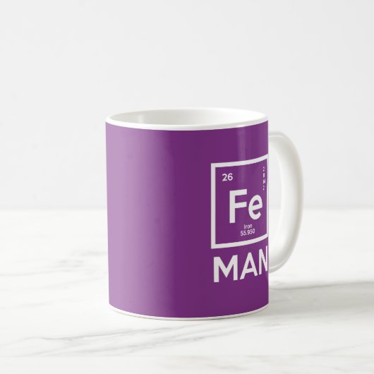 periodiek systeem van het element IJzer Fe Koffiemok (Voorkant rechts)