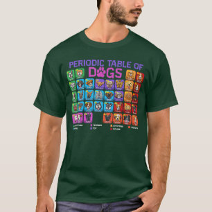 Periodiek systeem van Honden Huisdier Puppy Wetens T-shirt