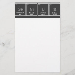 Periodiek Tabel GeNiUS briefpapier