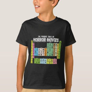 Periodiek Tabel van Horror Films Chemie Wetenschap T-shirt