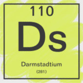 Periodiek Tafel Sticker - Darmstadtium (Voorkant)