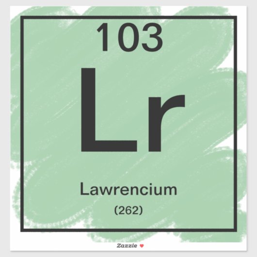 Periodiek Tafel Sticker - Lawrencium (Vel)
