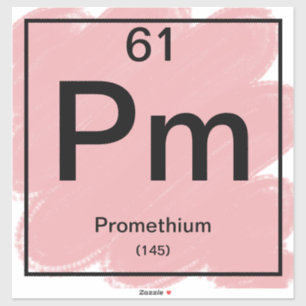 Periodiek Tafel Sticker - Promethium