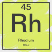 Periodiek Tafel Sticker - Rhodium (Voorkant)