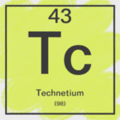 Periodiek Tafel Sticker - Technetium (Voorkant)