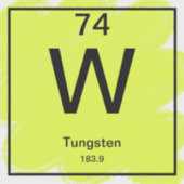 Periodiek Tafel Sticker - Tungsten (Voorkant)