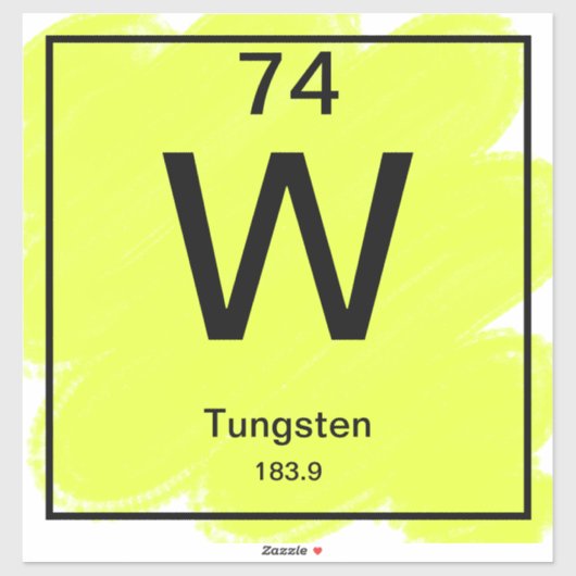 Periodiek Tafel Sticker - Tungsten (Vel)
